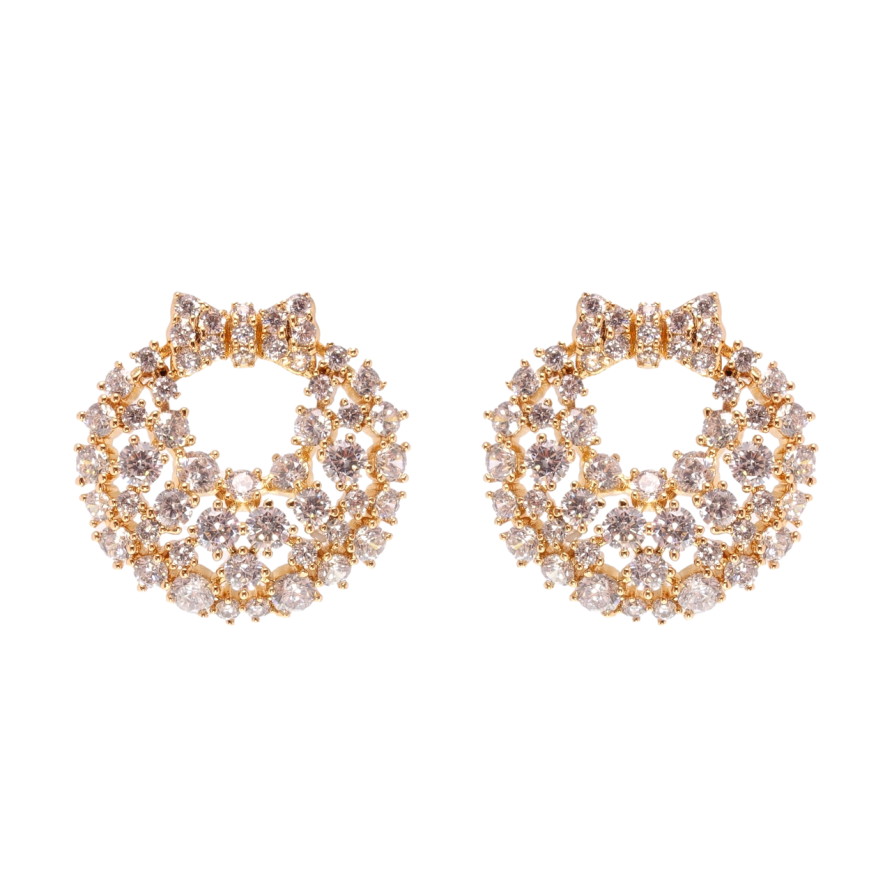 Серьги Xuping Позолота 18K пусеты Инкрустация цирконием фото №1