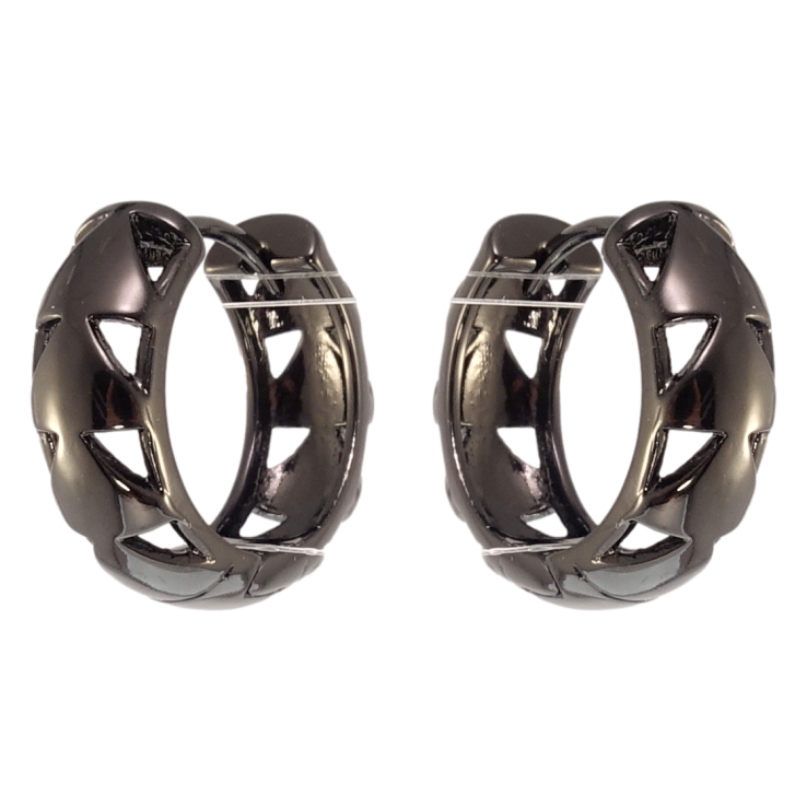 Сережки Xuping Позолота Black (чорне золото) колечка Різьблений орнамент фото №14