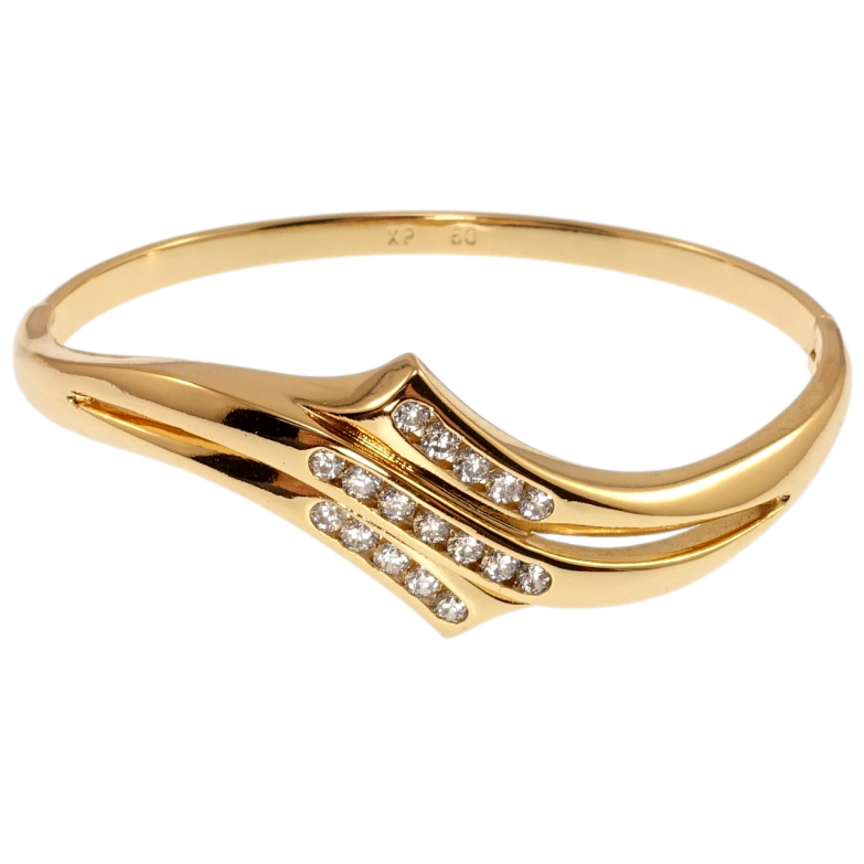 Браслет Xuping Позолота 18K Инкрустация цирконием ø 6см фото №1