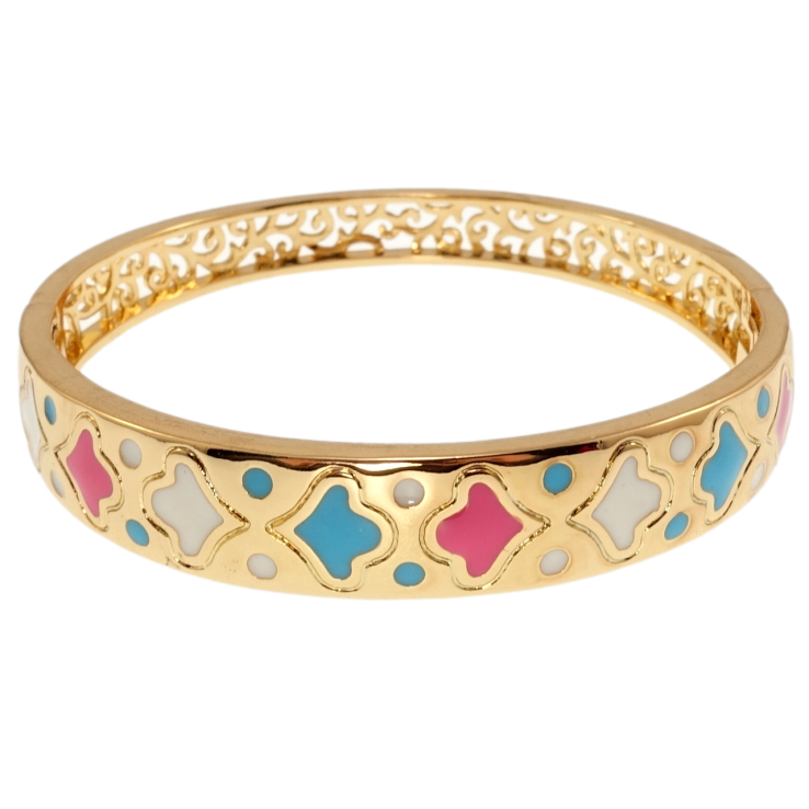 Браслет Xuping Позолота 18K Орнамент цветной эмалью ø 5,6см фото №8
