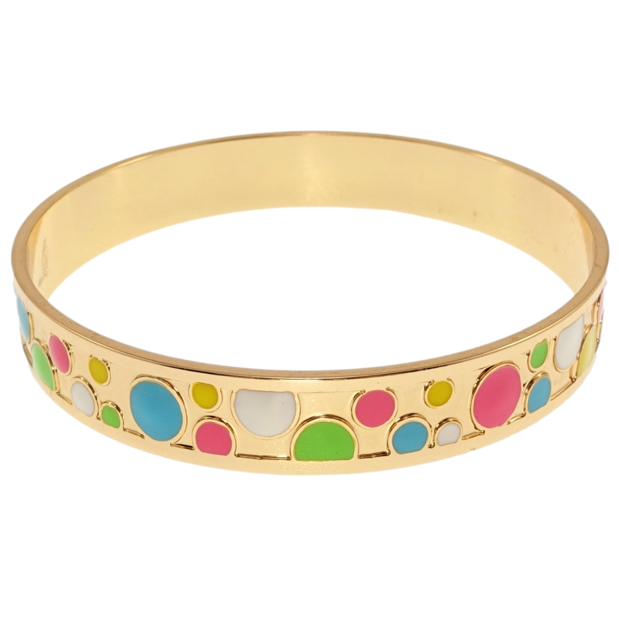 Браслет Xuping Позолота 18K Орнамент кольорової емаллю ø 6см фото №1
