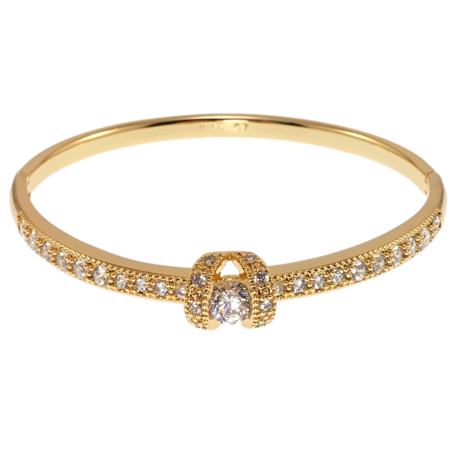 Браслет Xuping Позолота 18K Инкрустация цирконием ø 5,7см фото №1