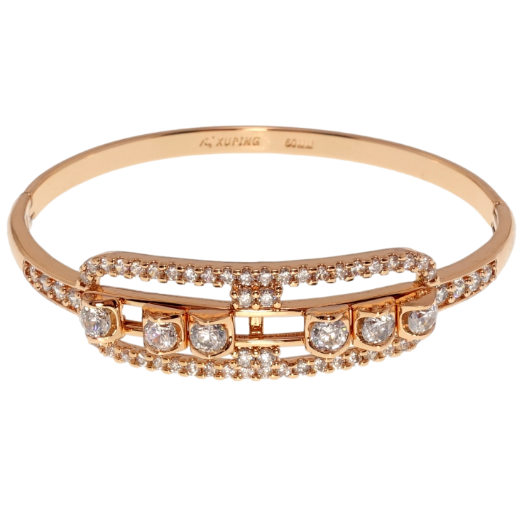 Браслет Xuping Позолота РВ Інкрустація цирконієм ø 5,8см фото №23