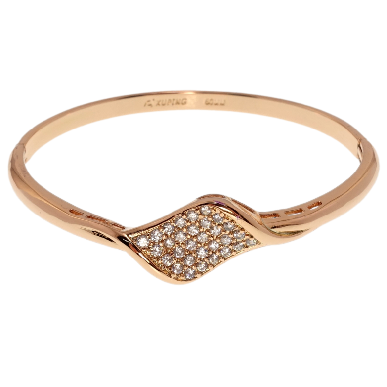 Браслет Xuping Позолота РВ Інкрустація цирконієм ø 6см фото №1