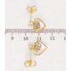 Сережки Xuping QQMM Позолота 14K пусети Сердечки з перламутровими вставками фото №2