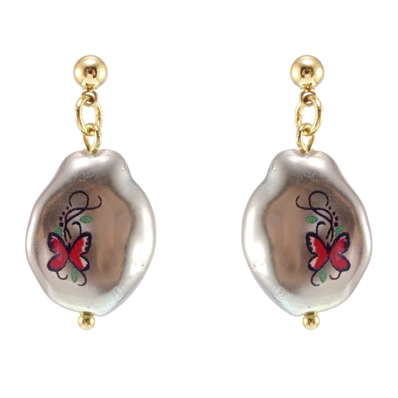 Серьги Xuping QQMM Позолота 14K пусеты Подвески из пластика с узором фото №7