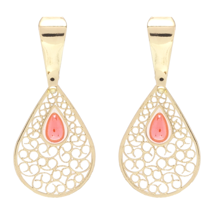 Сережки Xuping QQMM Позолота 14K пусети Ажурні крапельки фото №19