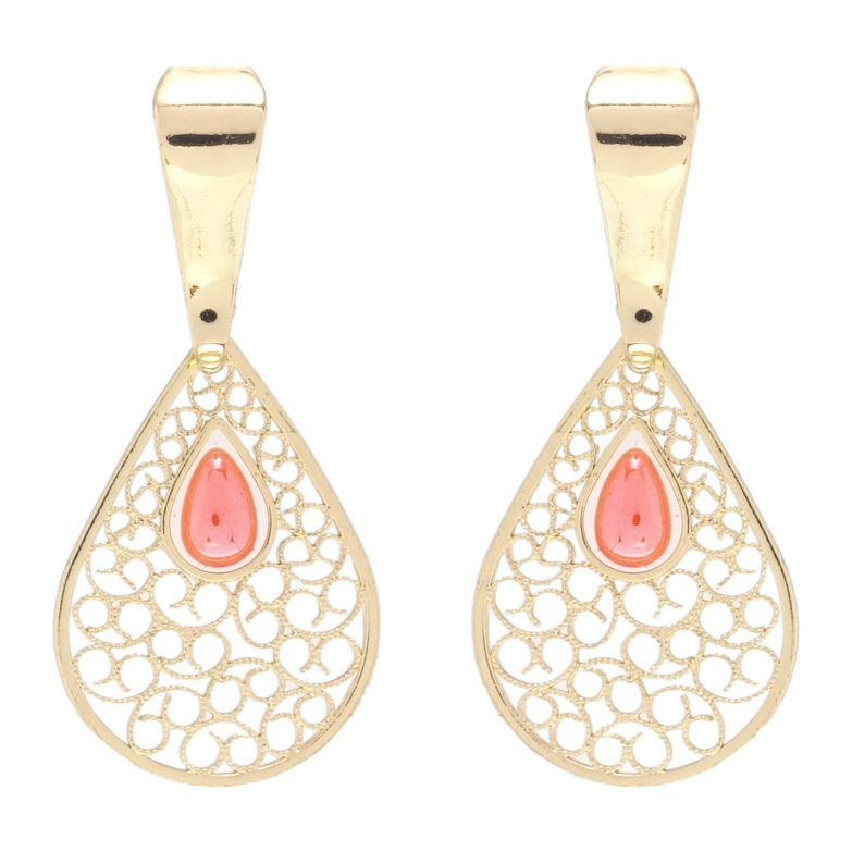 Сережки Xuping QQMM Позолота 14K пусети Ажурні крапельки фото №1