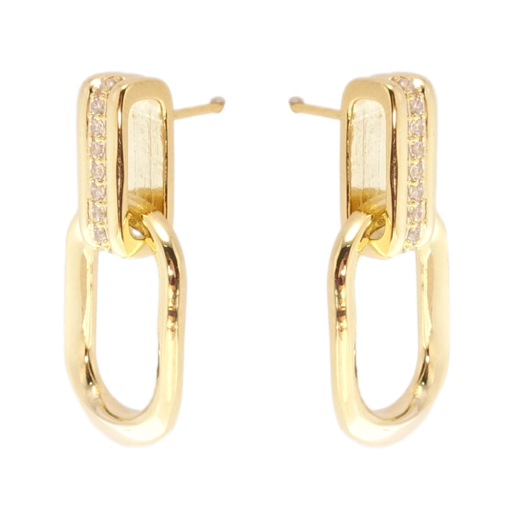 Сережки Xuping QQMM Позолота 14K пусети Інкрустація цирконій фото №20