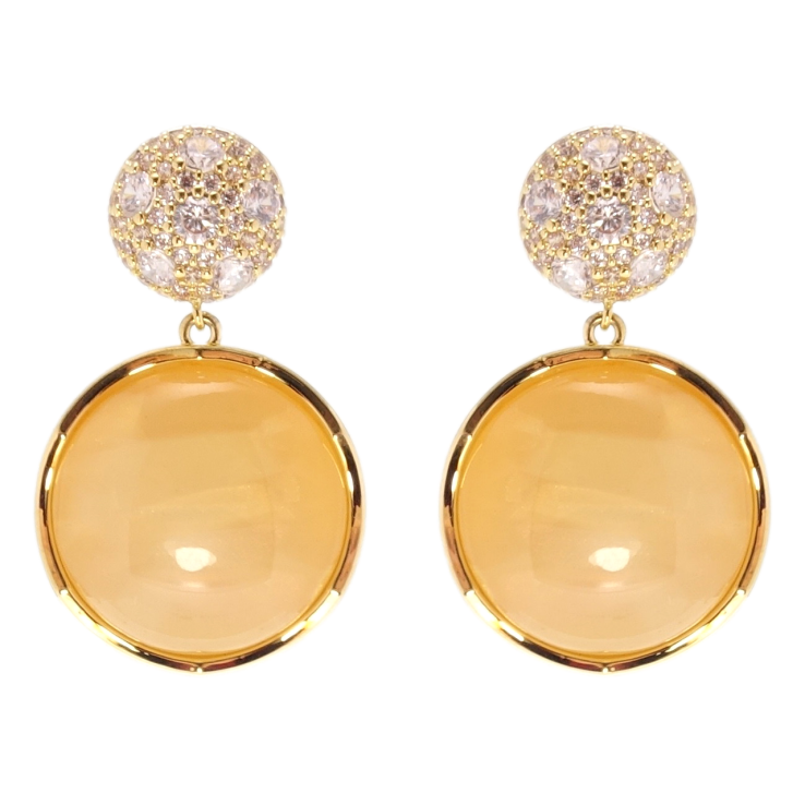 Сережки Xuping QQMM Позолота 14K пусети Підвіски з цирконієм фото №14