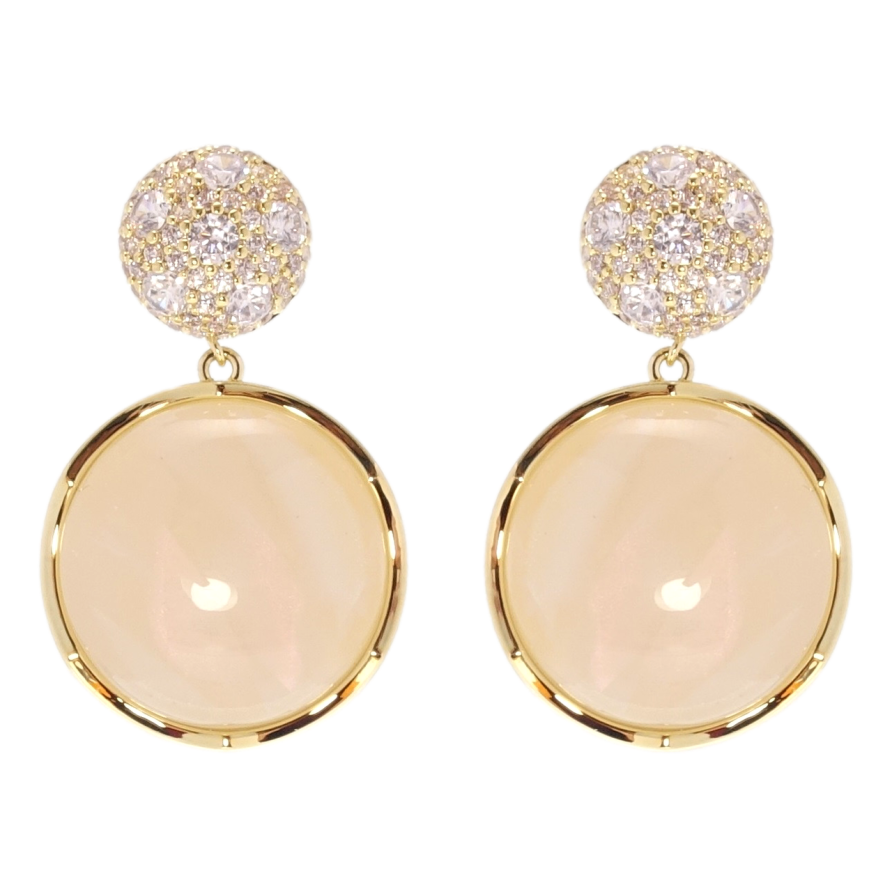 Сережки Xuping QQMM Позолота 14K пусети Підвіски з цирконієм фото №1