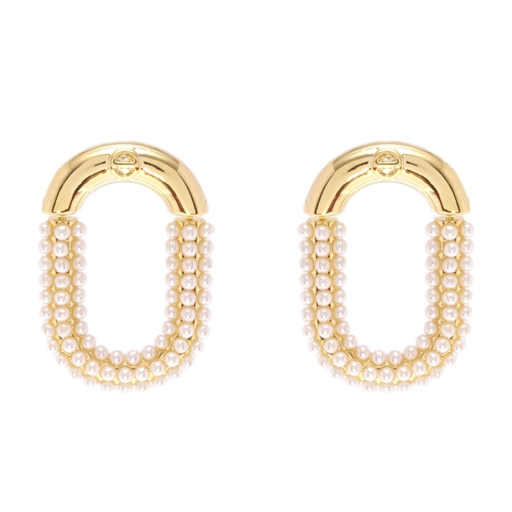 Сережки Xuping QQMM Позолота 14K пусети Овали з перлинами фото №24