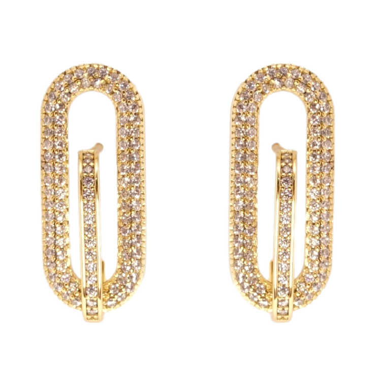 Сережки Xuping QQMM Позолота 14K пусети Інкрустація цирконієм фото №24