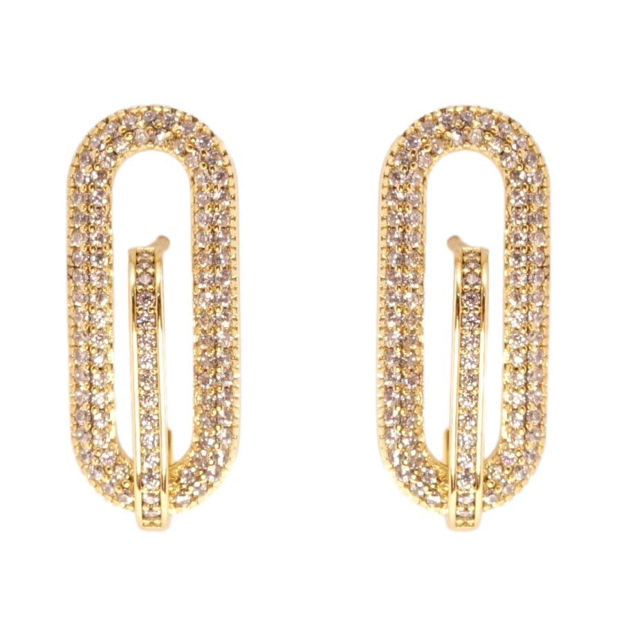 Сережки Xuping QQMM Позолота 14K пусети Інкрустація цирконієм фото №1