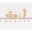 Сережки Xuping QQMM Позолота 14K пусети Інкрустація цирконієм фото №2