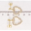 Сережки Xuping QQMM Позолота 14K пусети Серце інкрустація цирконієм фото №2