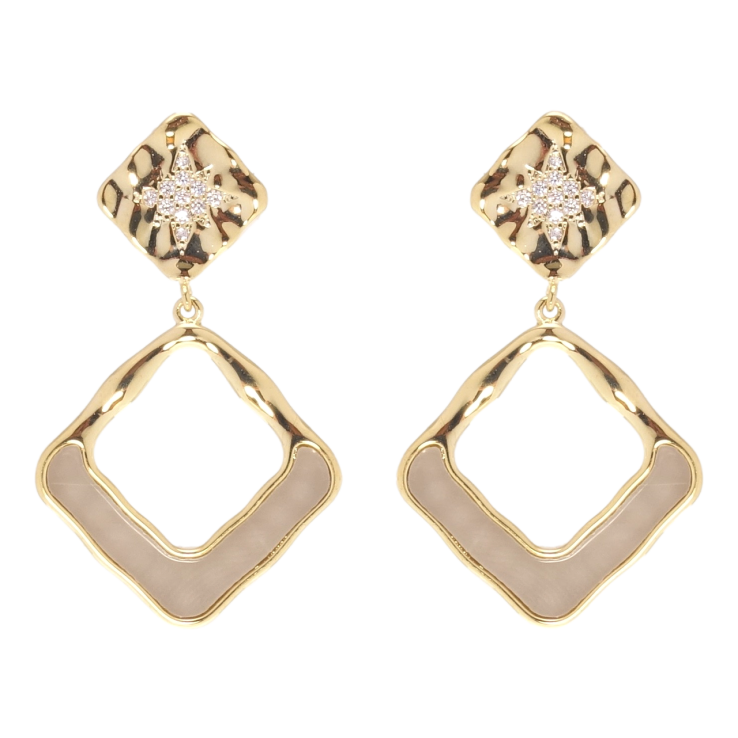 Сережки Xuping QQMM Позолота 14K пусети Декоративні підвіски з цирконієм фото №10