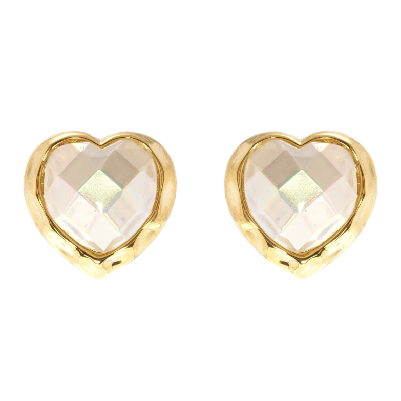 Сережки Xuping QQMM Позолота 14K пусети Сердечки з перламутровими вставками фото №1