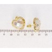 Сережки Xuping QQMM Позолота 14K пусети Сердечки з перламутровими вставками фото №2