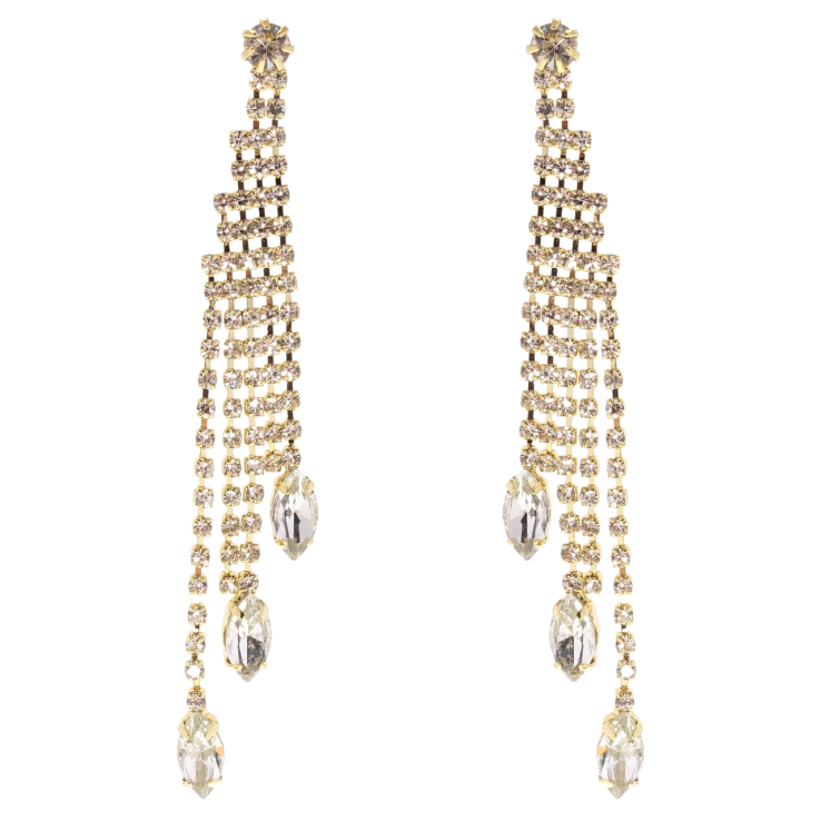 Сережки Xuping QQMM Позолота 14K пусети Інкрустація цирконієм фото №22