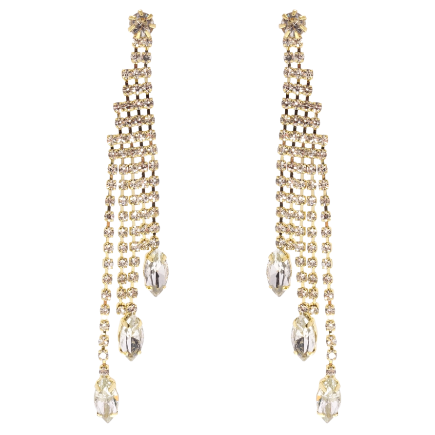 Сережки Xuping QQMM Позолота 14K пусети Інкрустація цирконієм фото №1