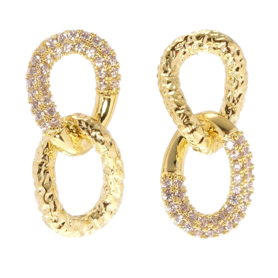 Сережки Xuping QQMM Позолота 14K пусети Інкрустація цирконієм фото №1