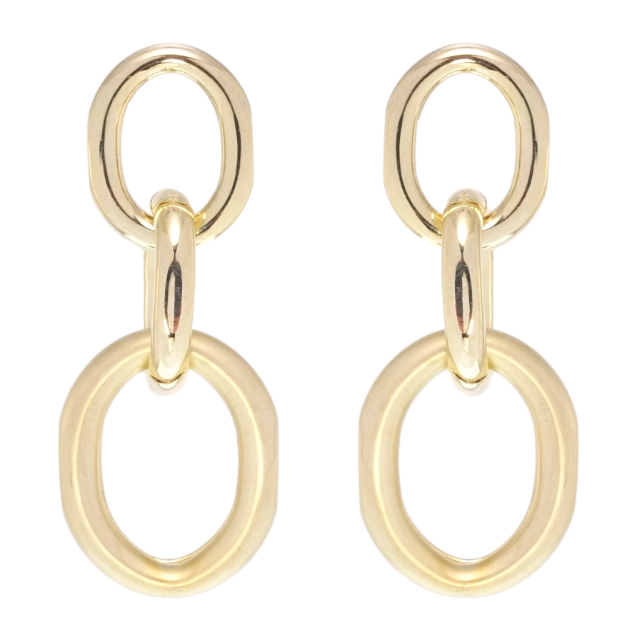 Сережки Xuping QQMM Позолота 14K пусети Ланцюжок фото №1