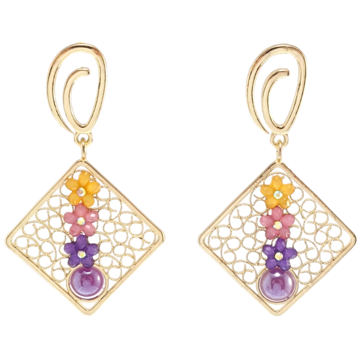 Сережки Xuping QQMM Позолота 14K пусети Декоративні підвіски фото №13