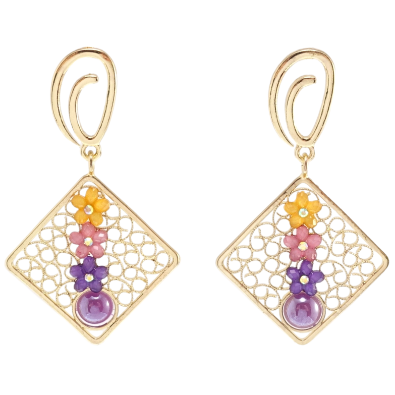 Сережки Xuping QQMM Позолота 14K пусети Декоративні підвіски фото №6