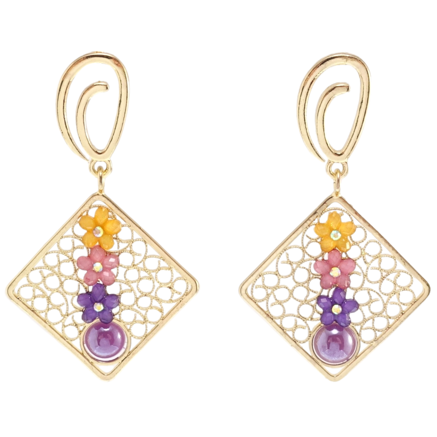 Сережки Xuping QQMM Позолота 14K пусети Декоративні підвіски фото №1