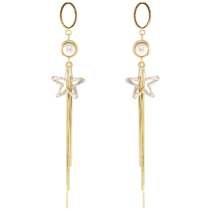 Серьги Xuping QQMM Позолота 14K пусеты Декоративные подвески фото №3