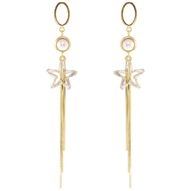 Серьги Xuping QQMM Позолота 14K пусеты Декоративные подвески фото №1