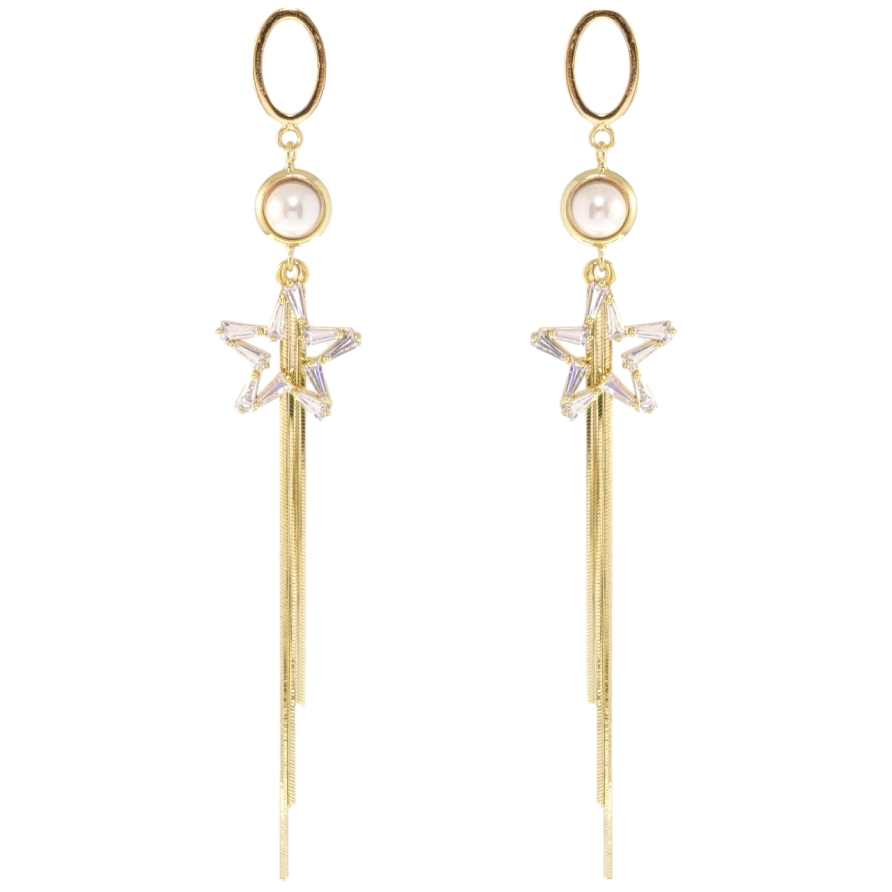 Серьги Xuping QQMM Позолота 14K пусеты Декоративные подвески фото №1