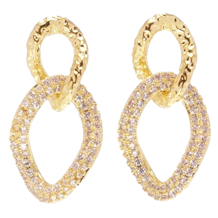 Серьги Xuping QQMM Позолота 14K пусеты Инкрустация цирконием фото №1