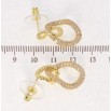 Серьги Xuping QQMM Позолота 14K пусеты Инкрустация цирконием фото №2