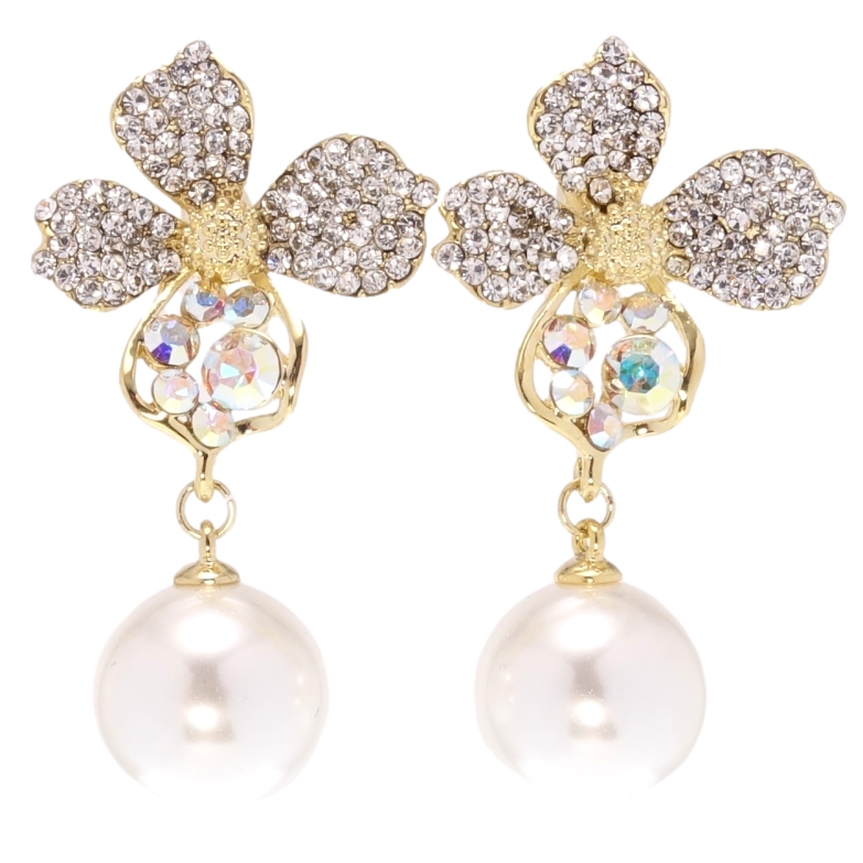 Сережки Xuping QQMM Позолота 14K пусети Квіточки фото №2