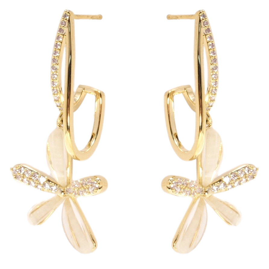 Сережки Xuping QQMM Позолота 14K пусети Квіточки фото №1