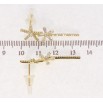 Сережки Xuping QQMM Позолота 14K пусети Зірочки інкрустація цирконієм фото №2