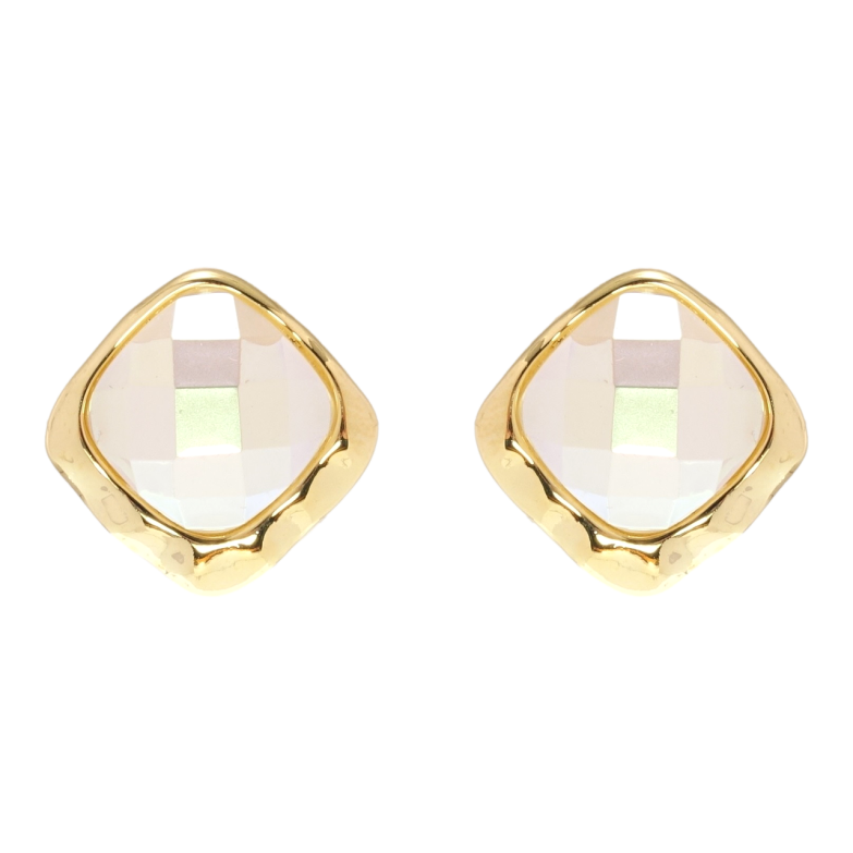 Сережки Xuping QQMM Позолота 14K пусети Ромби з перламутровими вставками 18х18мм фото №10