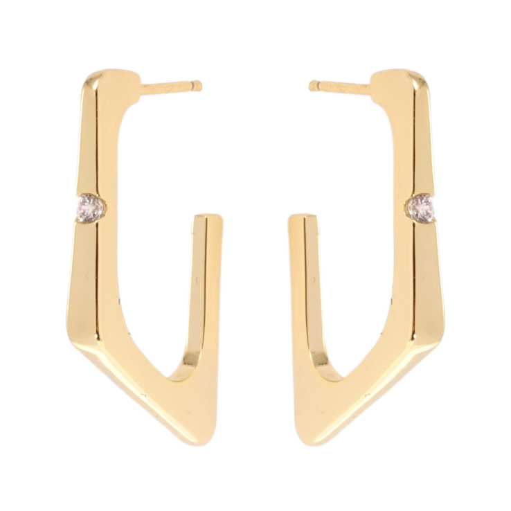 Сережки Xuping QQMM Позолота 14K пусети Фігурні із вставкою цирконій фото №20