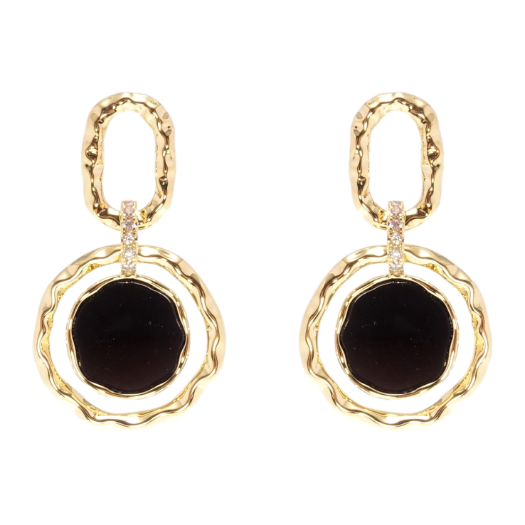 Сережки Xuping QQMM Позолота 14K пусети Круглі підвіски Love фото №11