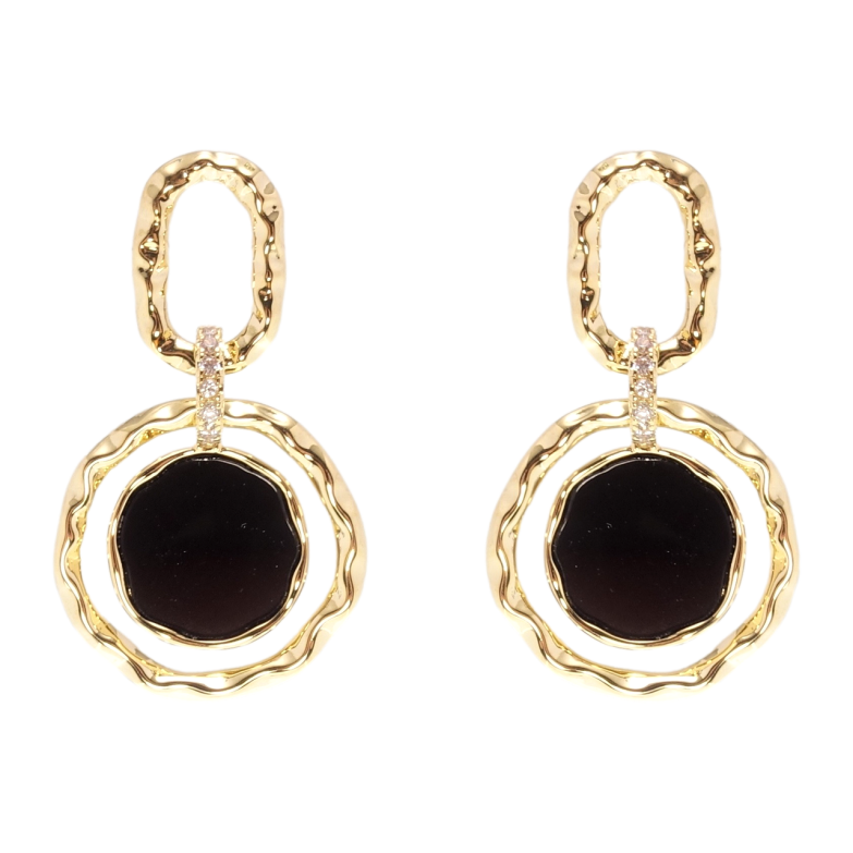 Серьги Xuping QQMM Позолота 14K пусеты Круглые подвески Love фото №1