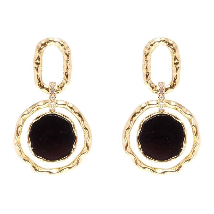 Сережки Xuping QQMM Позолота 14K пусети Круглі підвіски Love фото №1