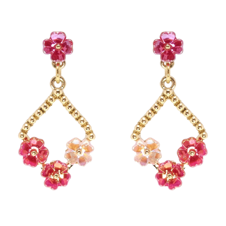 Сережки Xuping QQMM Позолота 14K пусети Квіткові підвіски фото №3