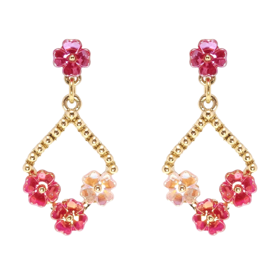 Сережки Xuping QQMM Позолота 14K пусети Квіткові підвіски фото №1