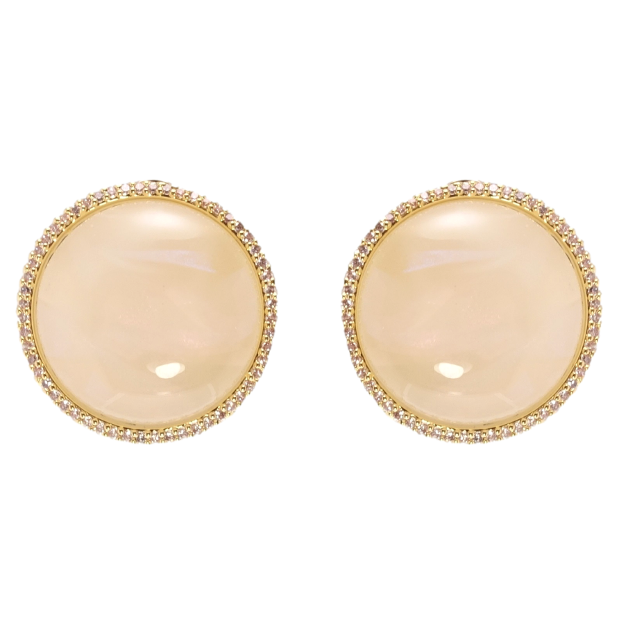 Сережки Xuping QQMM Позолота 14K італійський замок Круги зі вставками ø 19мм фото №1