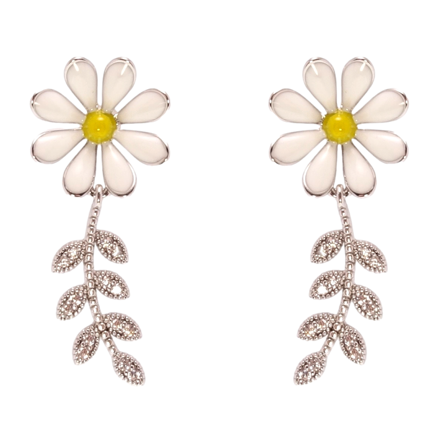 Серьги Xuping QQMM Родий пусеты Ромашки фото №1