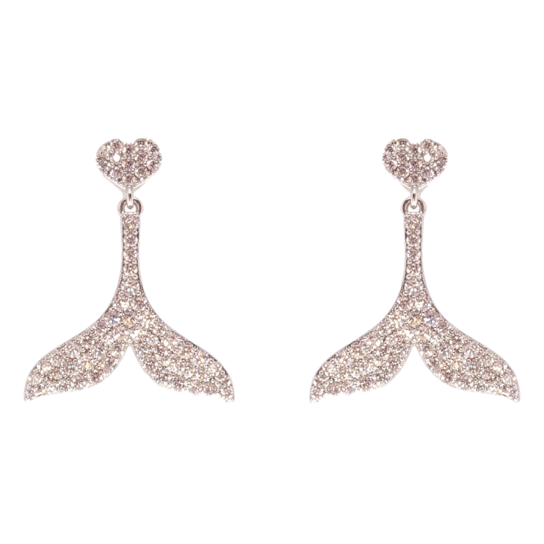 Серьги Xuping QQMM Родий пусеты Подвески инкрустация цирконием фото №1