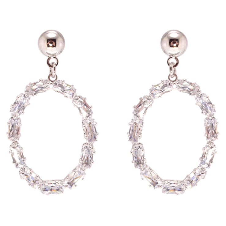 Серьги Xuping QQMM Родий пусеты Подвески с фианитами фото №12