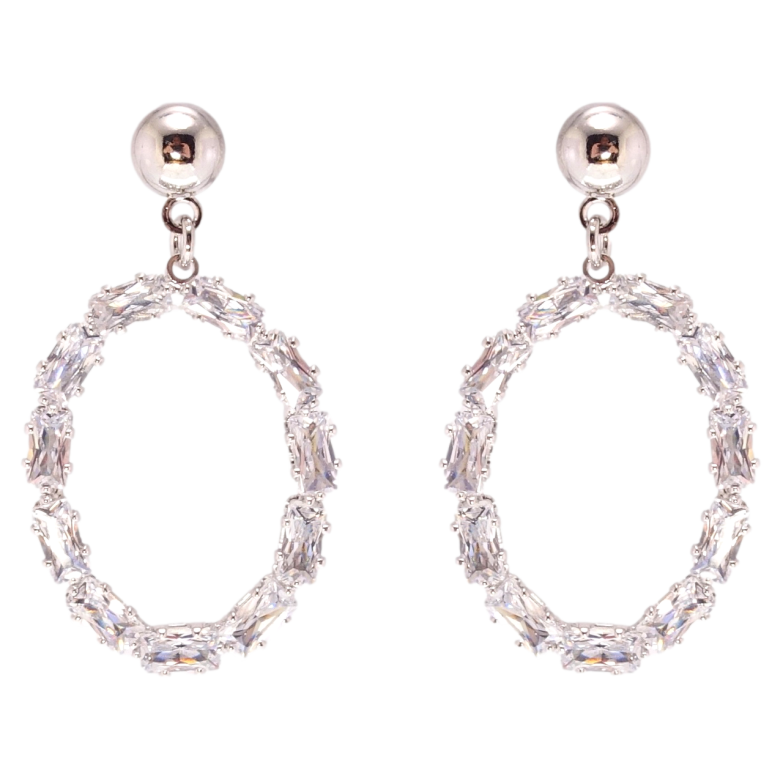 Серьги Xuping QQMM Родий пусеты Подвески с фианитами фото №18